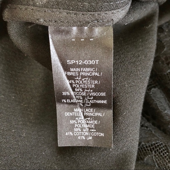 Self-Portrait Black Lace Ophelia Top Sz 2 - Picture 8 of 8